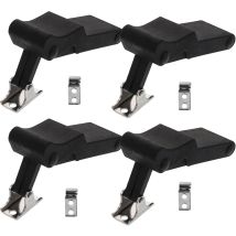 En Caoutchouc Noir Pour Armoires Électriques Lot De 4 Loquet