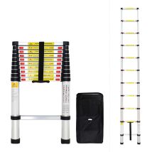 Todeco - Scala Telescopica, Scala Pieghevole - Carico Massimo: 150 Kg - Standard/certificazione: En131 - 3,2 Metri, Borsa Per Trasporto Gratis, En 131