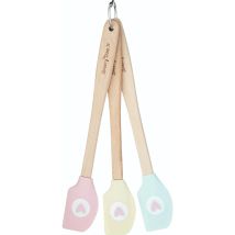 Kitchencraft - Sweetly Does It Piccole Spatole In Silicone Per La Cottura, Design Floreale, Set Di Mini Spatole Da 3 Pezzi