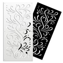 Blow - Panneau Ajouré En Pvc - Brise-soleil - Dimension : 73x148 Cm - Couleur : Noir