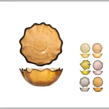Schüssel Foliage aus Glas Ø 12 cm – Elegantes Design – Hochwertige Materialien – 8003512858901