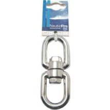 Drehwirbel A4 – 8 mm Drahtstärke – 20 mm Innenlänge – 89 mm Gesamtlänge – Auge/Auge – Edelstahl – Blank