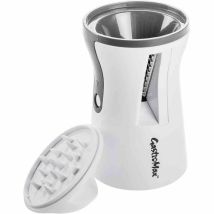 GASTROMAX Spiralschneider – Julienne-Spiralen aus Gemüse – Edelstahlklingen – 14 x 7 x 7 cm – weiß/grau