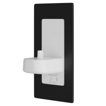 Proofvision - Black Metal In-wall Electric Toothbrush Charger And Shaver Combo - Pv12p-b-fr