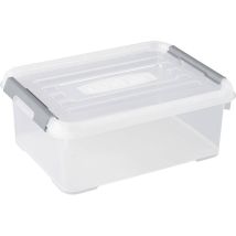 Curver 243946 Scatola Di Immagazzinaggio Handy Impilabile (l X L X A) 400 X 290 X 150 Mm Trasparente, Argento 1 Pz.