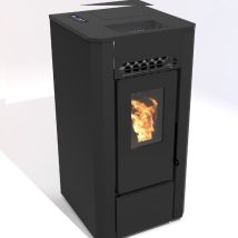 Stufa A Pellet Canalizzata Dalia Da 8,9 Kw Nera