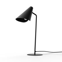 Lámpara de mesa negra – Diseño minimalista – Tulipa orientable E27 – Ideal para habitaciones y salones