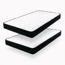 Lotto 2 Materasso 80x190cm In Memory Foam, Alto 12 Cm, Con Design A Zone Differenziate