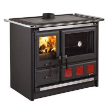 Estufa De Leña – Rosa Xxl 5.0 Vst Acero, Acabado Antracita, 107 X 67 Cm, 86 Cm De Altura, 11 Kw – La Nordica