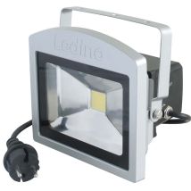 LEDINO LED-Anti-Panik-Strahler 10W 800 Lumen IP65 – Silber – Aluminiumdruckguss – 6500K – 120° Abstrahlwinkel – 30000 Stunden Lebensdauer