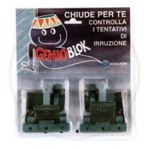 Nova Ferr - Coppia Gancio Antifurto Per Tapparelle Genioblock Bloccatapparelle Acciaio Inox