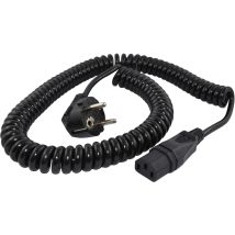 R6503 Appareils Iec Câble De Raccordement Noir 2.3 M Câble Spiralé Q748282 - Hawa
