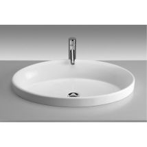Sanitana - Cile3e Ovalo Lavabo Encimera Semi Encastre Blanco - Ref: S10063550400000