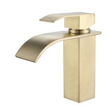 Robinet Lavabo Cascade Or Moderne Robinet Mitigeur Pour Salle De Bain Eau Chaude Et Froide Réglable