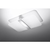 Ledbox - Sollux Lighting Azalia Dekorative Unterputz-deckenleuchte, Weiß, Chrom, 2x G9