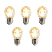 Luedd Set Di 5 Lampadine Led Dimmerabili E27 P45 Goldline 3,5w 330lm 2100k