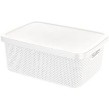 Boîte De Rangement Avec Couvercle, Verrouillable, En Plastique, 13 L