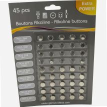 Confezione Da 45 Batterie A Bottone Alcaline