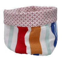 Brandani Oceano Cestino Pane Cotone Double Face Righe E Onde