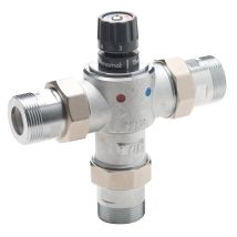 Miscelatore Termostatico Thermomat TMT100M-K12 – Ottone Stampato – DN 25 – 10 Bar – Valvole di non ritorno incluse
