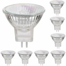 Faretti Alogeni Mr11 12v 35w Gu4, Bianco Caldo 2800k, Dimmerabili, Confezione Da 8 -