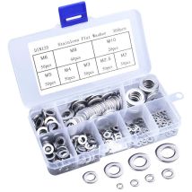 Trimec - 360pcs Rondelles Plates En Acier Inoxydable Assortiment Kit M2 M3 M4 M5 M6 M8 M10