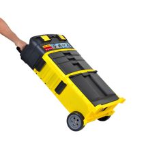 Switzer Yellow Workshop Stackable Rollin Tool Box 3 In 1 Tilting Bin Toolbox Pull Handle