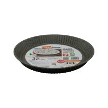 Molde rizado de aluminio antiadherente de 28 cm – Color gris – Ideal para pasteles – Duradero y fácil de limpiar