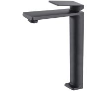 Imex Einhebelmischer Für Hohen Waschtisch In Matt Schwarzem Messing-zamak Mit 25 Mm Keramikkartusche Und Flexiblen 3-8-zuleitungen – Modell Fiyi Xl