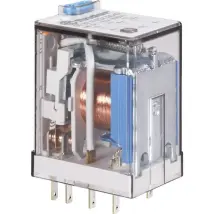 Finder 55.34.8.024.0040 Plug-in Relay 4rt 7a 24v Ac Test Button + Mechanical Indicator