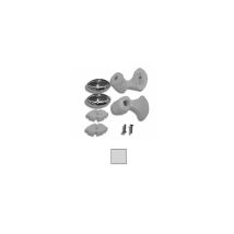Novellini – Kit di cuscinetti con staffe Lune R – Grigio / Cromo – Lunghezza: 1m, Larghezza: 2m