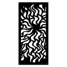 Splash - Panneau Ajouré En Pvc - Brise-soleil - Couleur : Noir - Dimension : 47x94 Cm