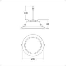 Leuchte Thorn Dl-led Eingebaute Led 17 W 230 Mm
