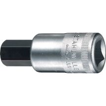 Manguito cuadrado 1/2" 12x60mm para tornillos de 6 filos – Acero cromado – 3050012