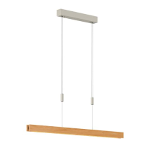 [neuwertig] B-ware Rothfels Pendelleuchte Hängelampe Led Eiche Natur Alin Warmweiß Dimmbar 98 Cm