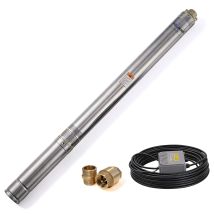 Chm - Sarl Pompe A Puits Profonds 3 Pouces 1100 Watt 6000 L / Hauteur 7,7 Bar 25 M