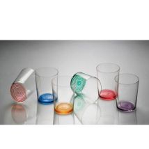 Bohemia Vasos Sidra Spiral Colores 360 Ml Caja 6 , Caja 6 Vasos Sidra Spiral Colores 360 Mlfabricado En Cristal De Bohemia De Alta Calidadse 