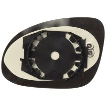 Spiegel mit Platte, Rechts, chrom – Ersatzteil Glas für Skoda Yeti, Volkswagen Golf V – gebogen, Thermo