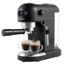 Petra Pt5240 Macchina Da Caffè Espresso Con Montalatte - Espresso Da 1,4 Litri Stile Barista Singolo O Doppio, Pompa A Pressione 15 Bar, Senza Bpa, 