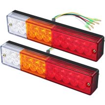 2 X Luci Posteriori A Led, Indicatori Di Direzione, 40 Led, Luce Posteriore Universale 12v 24v Per Camion, Rimorchi, Roulotte, Uv, Barche, Camper, Fdc