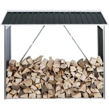 Tepro Kaminholzregal182 X 74 X 162,5 Cm Anthrazit Holzregal Holzunterstand