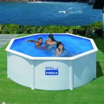 Piscina desmontable redonda Fidji 3.50m – Altura 1.20m – Capacidad 10,102 litros – Incluye depuradora AR1300