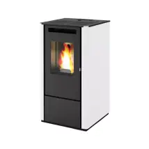 Stufa A Pellet Punto Fuoco "thelma" Bianco 8 Kw