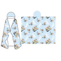 Kuscheldecken-set 120x150 Cm Flauschige Decke & Warme Kapuze - Bluey