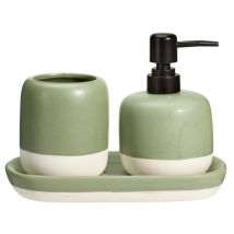 Distributeur De Savon Et Gobelet À Brosses À Dents Sur Support En Céramique The Pastels