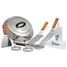 9-teiliges Edelstahl Grill Plancha Zubehör Set Teppanyaki Werkzeug - Bbq-toro