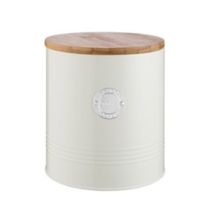 Typhoon – Living Cream Cookie Storage Tin – 3L Capacity – Durable Steel & Bamboo – Stylish Kitchen Storage Solution