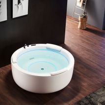 Baignoire Balnéo Ronde Geyser Archipel - 160 Cm - 2 À 3 Personnes