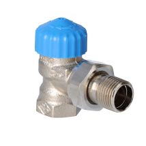 Válvula De Ángulo Termostática Dn15, Niquelada, Con Resistencia Especialmente Baja, Tapa Azul, Kvs 2,50, Sin Preajuste
