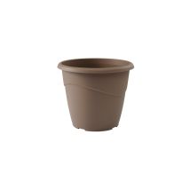 Runder Blumenbehälter Marina Durchmesser 30 - 10 Liter Taupe - Eda
